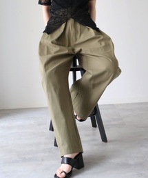 ボリュームタックコットンワイドパンツ / チノワイドパンツ
