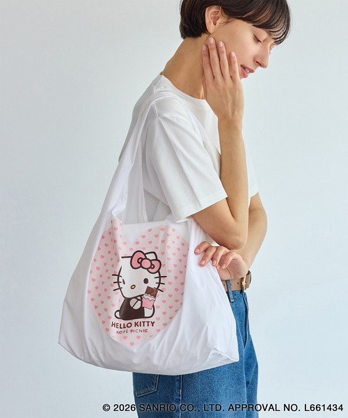 ハローキティコラボ（ハローキティコラボ）の「【ROPE' PICNIC×ハローキティ】折りたたみエコバッグ（エコバッグ/サブバッグ・レディース・ホワイト/ピンク系その他・FREE）」の21枚目の写真