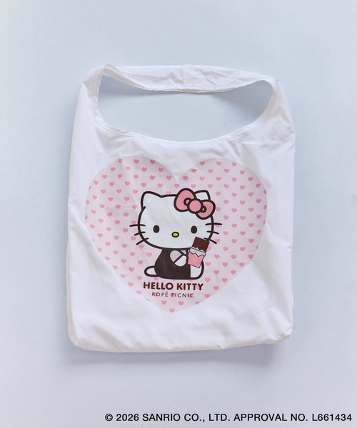 ハローキティコラボ（ハローキティコラボ）の「【ROPE' PICNIC×ハローキティ】折りたたみエコバッグ（エコバッグ/サブバッグ・レディース・ホワイト/ピンク系その他・FREE）」の10枚目の写真
