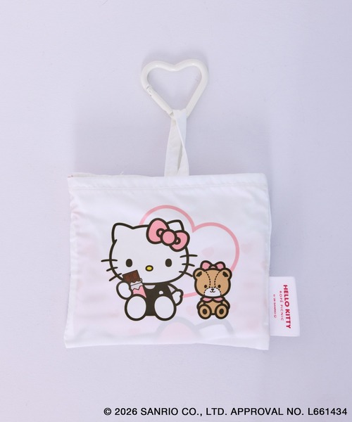 ハローキティコラボ（ハローキティコラボ）の「【ROPE' PICNIC×ハローキティ】折りたたみエコバッグ（エコバッグ/サブバッグ・レディース・ホワイト/ピンク系その他・FREE）」の12枚目の写真