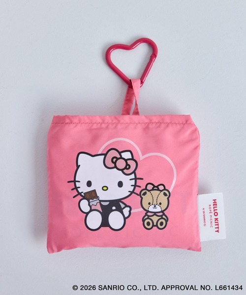 ハローキティコラボ（ハローキティコラボ）の「【ROPE' PICNIC×ハローキティ】折りたたみエコバッグ（エコバッグ/サブバッグ・レディース・ホワイト/ピンク系その他・FREE）」の16枚目の写真