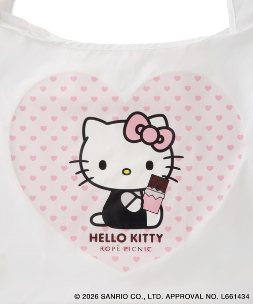 ハローキティコラボ（ハローキティコラボ）の「【ROPE' PICNIC×ハローキティ】折りたたみエコバッグ（エコバッグ/サブバッグ・レディース・ホワイト/ピンク系その他・FREE）」の5枚目の写真