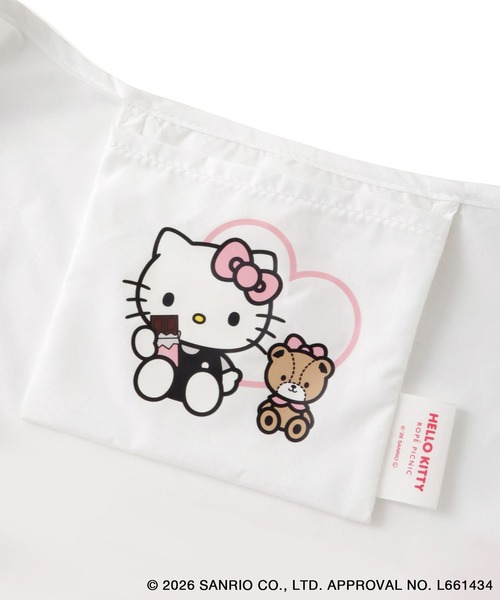 ハローキティコラボ（ハローキティコラボ）の「【ROPE' PICNIC×ハローキティ】折りたたみエコバッグ（エコバッグ/サブバッグ・レディース・ホワイト/ピンク系その他・FREE）」の6枚目の写真
