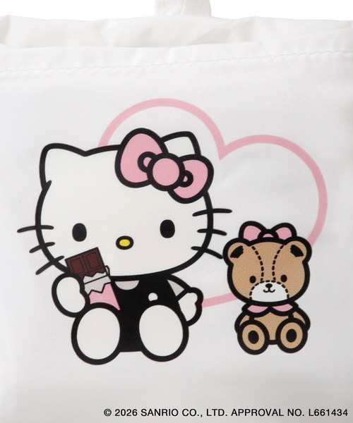 ハローキティコラボ（ハローキティコラボ）の「【ROPE' PICNIC×ハローキティ】折りたたみエコバッグ（エコバッグ/サブバッグ・レディース・ホワイト/ピンク系その他・FREE）」の8枚目の写真