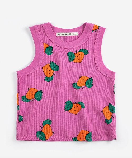BOBO CHOSES(ボボショーズ)の「総柄Tangerineタンクトップ【キッズ】(タンクトップ・キッズ・ローズ・130/120/110/100)」の4枚目の写真
