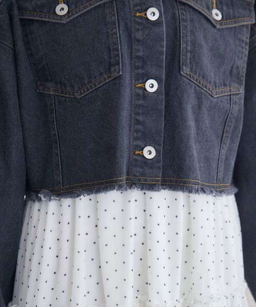 ems excite（エムズエキサイト）の「ビジュー付きデニムJK（デニムジャケット・レディース・ブルー/ブラック・FREE）」の17枚目の写真