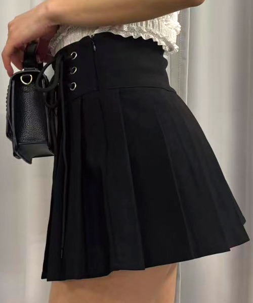 Lots of Love（ロッツオブラブ）の「【 インパン裏地付 】マイクロプリーツミニスカパン（スカート・レディース・グレー/ブラック・L/M）」の7枚目の写真