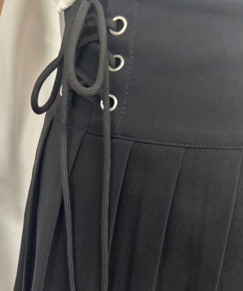 Lots of Love（ロッツオブラブ）の「【 インパン裏地付 】マイクロプリーツミニスカパン（スカート・レディース・グレー/ブラック・L/M）」の9枚目の写真