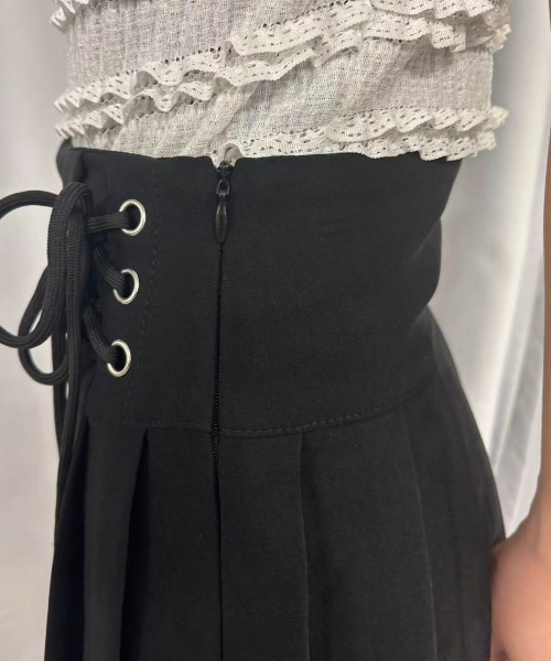 Lots of Love（ロッツオブラブ）の「【 インパン裏地付 】マイクロプリーツミニスカパン（スカート・レディース・グレー/ブラック・L/M）」の11枚目の写真