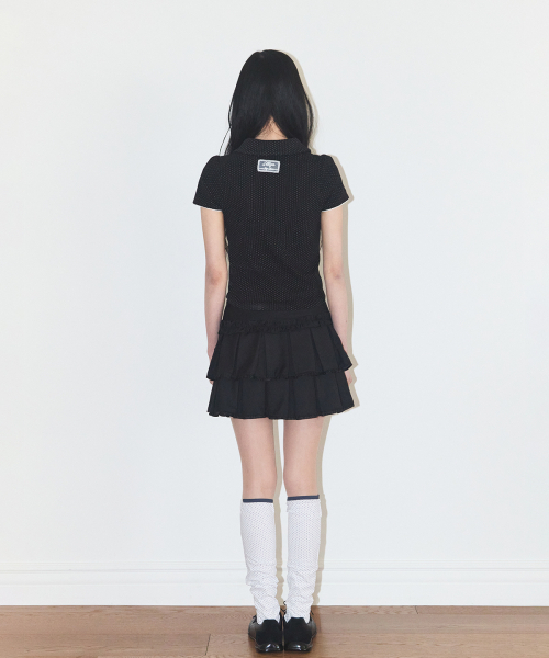 ILLIGO(イリゴ)の「ドットピンタックカラーTシャツブラック(Tシャツ/カットソー・レディース・その他・OS)」の11枚目の写真