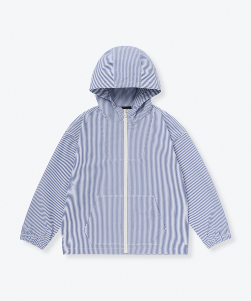 MUSINSA STANDARD KIDS（ムシンサスタンダードキッズ）の「ストライプシアサーカーウィンドブレイカー ジャケット [ネイビーストライプ]（ブルゾン・レディース・その他・100/120/140/130/150/160/110）」の8枚目の写真