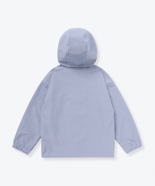 MUSINSA STANDARD KIDS（ムシンサスタンダードキッズ）の「ストライプシアサーカーウィンドブレイカー ジャケット [ネイビーストライプ]（ブルゾン・レディース・その他・100/120/140/130/150/160/110）」の7枚目の写真