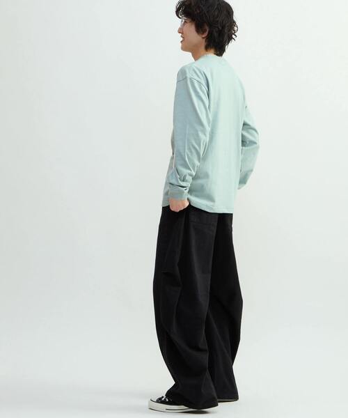 CONVERSE TOKYO（コンバーストウキョウ）の「SPINDLE LOGO LONGSLEEVE TEE（Tシャツ/カットソー・レディース・ホワイト/ピンク/グリーン/スミクロ・MEDIUM/SMALL）」の16枚目の写真