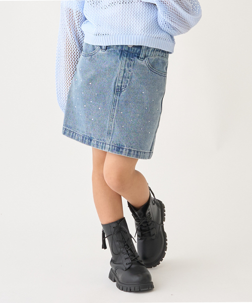 ラインストーンデニムセットアップ スカートのみ　Sサイズ ラインストーンデニムセットアップ | Selectshop.Joie