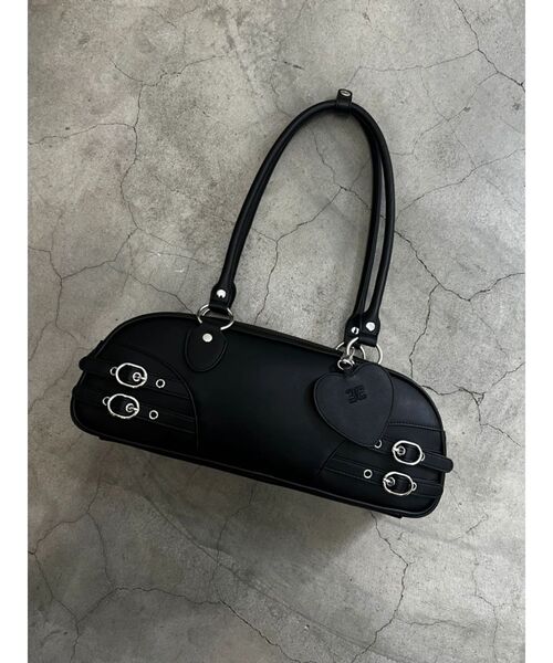 EMODA（エモダ）の「ワイドボストンベルトショルダーバッグ（ハンドバッグ・レディース・ブラック/ブラウン/ホワイト・FREE）」の2枚目の写真