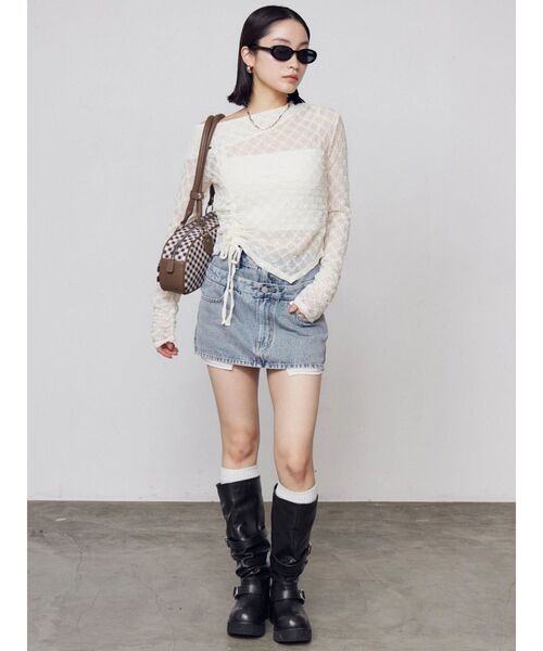 EMODA（エモダ）の「ワイドボストンベルトショルダーバッグ（ハンドバッグ・レディース・ブラック/ブラウン/ホワイト・FREE）」の7枚目の写真