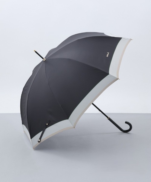 agnes b.（アニエスベー）の「【agnes b.（アニエスベー）】バイカラー柄雨傘(長傘）（長傘・レディース・ダークグリーン/クリーム/ワイン/ブラック/ネイビー/ライトグリーン/ピンク/ライトグレー・FREE）」の2枚目の写真