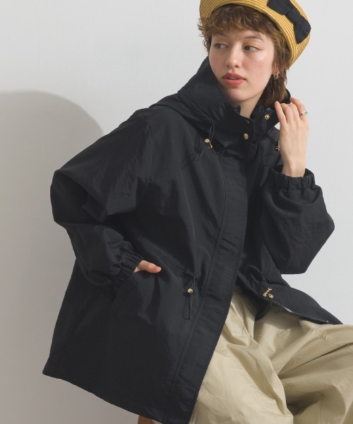 Fizz（フィズ）の「ナイロンワッシャーマウンテンパーカー（マウンテンパーカー・レディース・ライトカーキ/アイボリー/ブラック・M）」の2枚目の写真