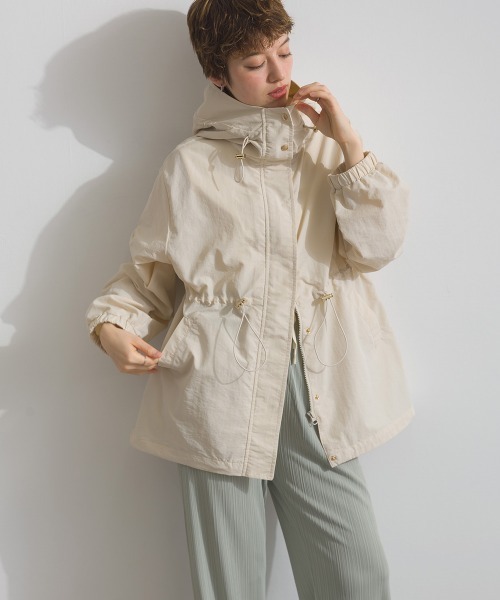 Fizz（フィズ）の「ナイロンワッシャーマウンテンパーカー（マウンテンパーカー・レディース・ライトカーキ/アイボリー/ブラック・M）」の19枚目の写真