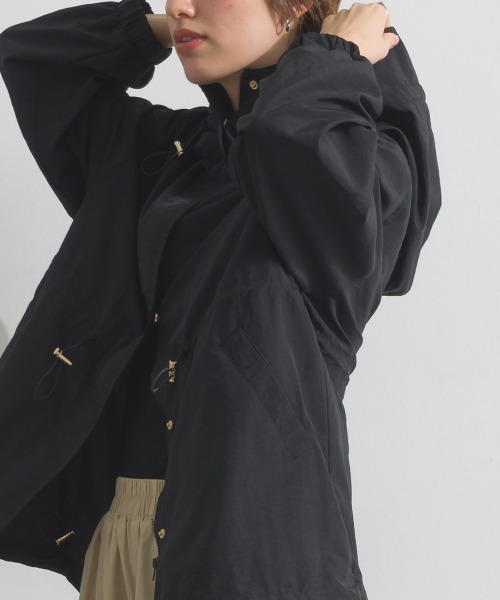 Fizz（フィズ）の「ナイロンワッシャーマウンテンパーカー（マウンテンパーカー・レディース・ライトカーキ/アイボリー/ブラック・M）」の12枚目の写真
