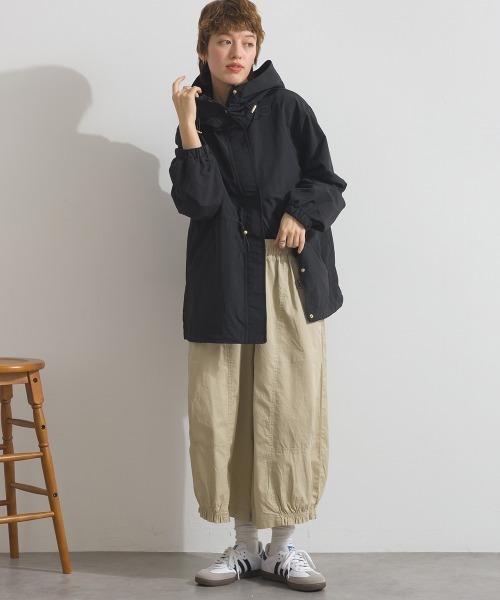 Fizz（フィズ）の「ナイロンワッシャーマウンテンパーカー（マウンテンパーカー・レディース・ライトカーキ/アイボリー/ブラック・M）」の14枚目の写真