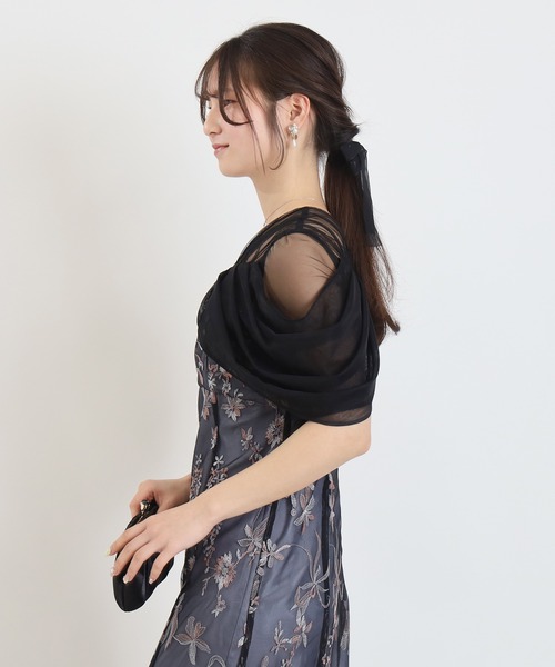 ASTORIA ODIER（アストリアオディール）の「チュールドレープレースドレス（ドレス・レディース・ベージュ/ミント/ブラック・MEDIUM/SMALL）」の10枚目の写真