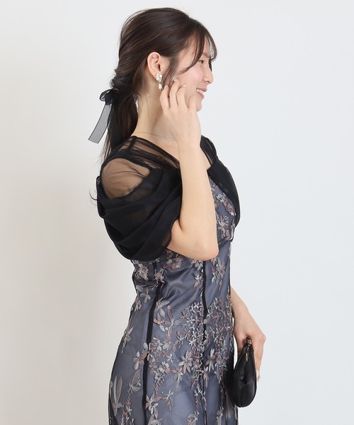 ASTORIA ODIER（アストリアオディール）の「チュールドレープレースドレス（ドレス・レディース・ベージュ/ミント/ブラック・MEDIUM/SMALL）」の11枚目の写真