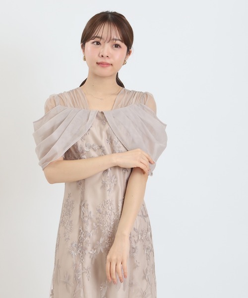 ASTORIA ODIER（アストリアオディール）の「チュールドレープレースドレス（ドレス・レディース・ベージュ/ミント/ブラック・MEDIUM/SMALL）」の16枚目の写真