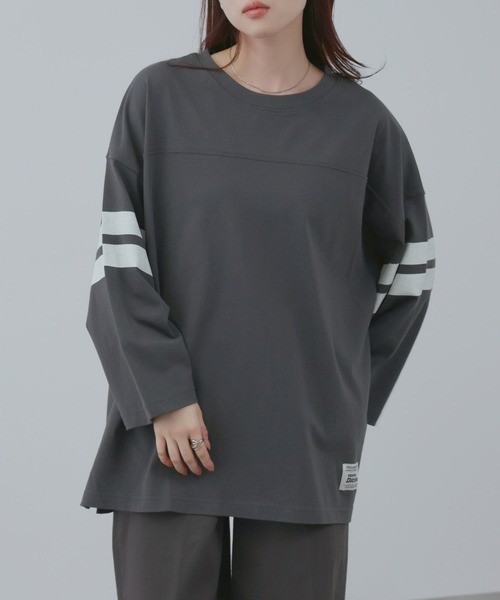 Mac-House（マックハウス）の「GENUINE DICKIES  フットボール7分袖Tシャツ（Tシャツ/カットソー・メンズ・スミクロ/ネイビー/ホワイト・M/L/XL）」の2枚目の写真