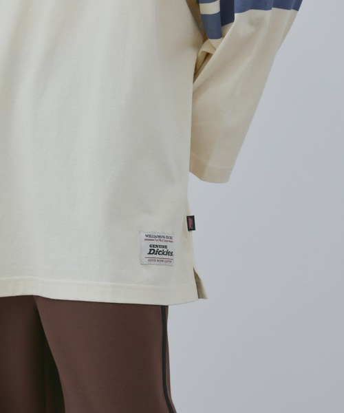 Mac-House（マックハウス）の「GENUINE DICKIES  フットボール7分袖Tシャツ（Tシャツ/カットソー・メンズ・スミクロ/ネイビー/ホワイト・M/L/XL）」の6枚目の写真