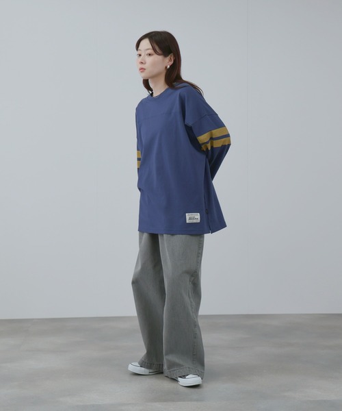 Mac-House（マックハウス）の「GENUINE DICKIES  フットボール7分袖Tシャツ（Tシャツ/カットソー・メンズ・スミクロ/ネイビー/ホワイト・M/L/XL）」の13枚目の写真