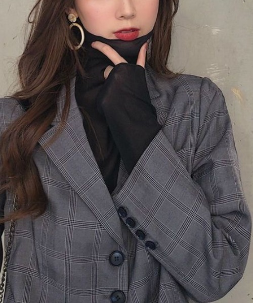 Beststore(ベストストア)の「トップス シアーブラウス 透け感タートル(シャツ/ブラウス・レディース・ライトブラウン/ブラック/グレー/ホワイト/ライトベージュ・FREE)」の15枚目の写真
