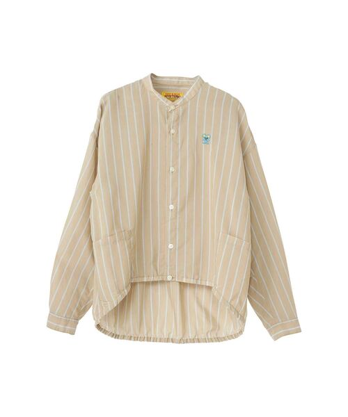 HYSTERIC GLAMOUR(ヒステリックグラマー)の「HYS MOUSE刺繍 ストライプシャツブルゾン(ブルゾン・レディース・ブラウン系その他/ピンク系その他/ブルー系その他・FREE)」の2枚目の写真