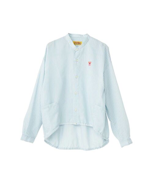 HYSTERIC GLAMOUR(ヒステリックグラマー)の「HYS MOUSE刺繍 ストライプシャツブルゾン(ブルゾン・レディース・ブラウン系その他/ピンク系その他/ブルー系その他・FREE)」の3枚目の写真