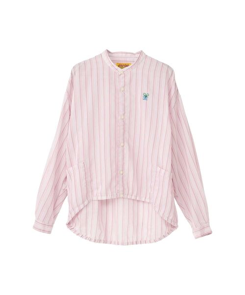 HYSTERIC GLAMOUR(ヒステリックグラマー)の「HYS MOUSE刺繍 ストライプシャツブルゾン(ブルゾン・レディース・ブラウン系その他/ピンク系その他/ブルー系その他・FREE)」の1枚目の写真