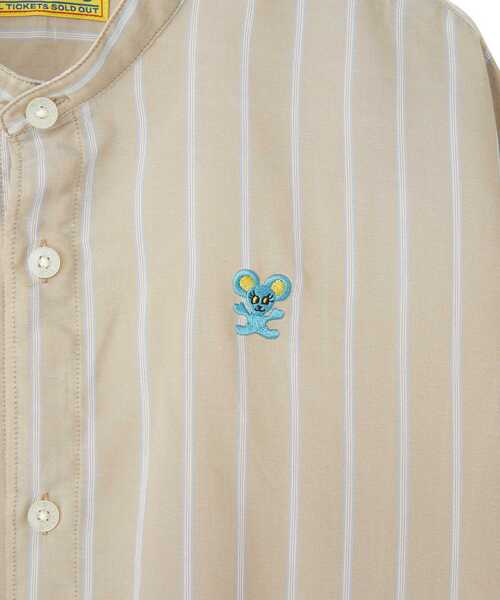 HYSTERIC GLAMOUR(ヒステリックグラマー)の「HYS MOUSE刺繍 ストライプシャツブルゾン(ブルゾン・レディース・ブラウン系その他/ピンク系その他/ブルー系その他・FREE)」の9枚目の写真