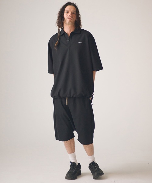 ADAM PATEK(アダムパテック)の「mhs2580-ripple looose polo shirt ポロシャツ(AP2614030)(ポロシャツ・メンズ・ブラック/グレー・2/1)」の6枚目の写真