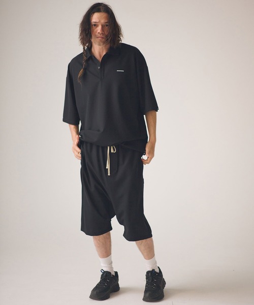 ADAM PATEK(アダムパテック)の「mhs2580-ripple looose polo shirt ポロシャツ(AP2614030)(ポロシャツ・メンズ・ブラック/グレー・2/1)」の7枚目の写真