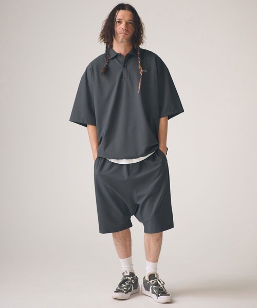 ADAM PATEK(アダムパテック)の「mhs2580-ripple looose polo shirt ポロシャツ(AP2614030)(ポロシャツ・メンズ・ブラック/グレー・2/1)」の12枚目の写真