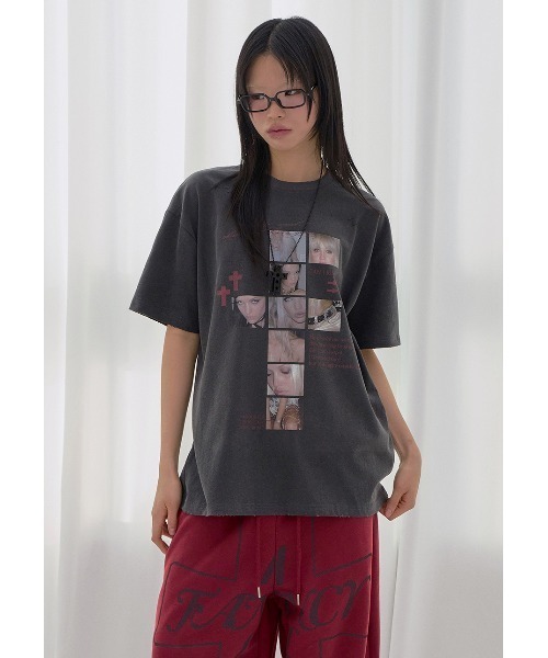 FANCY CLUB(ファンシークラブ)の「A'GEM/9 × .kom 『FANCY CLUB/ファンシークラブ』 DAMAGE FEARLESS TEE/ダメージフィアレスTシャツ(Tシャツ/カットソー・レディース・ブラック/チャコールグレー/ホワイト・FREE)」の17枚目の写真