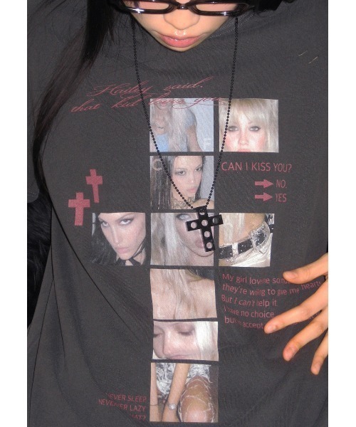 FANCY CLUB(ファンシークラブ)の「A'GEM/9 × .kom 『FANCY CLUB/ファンシークラブ』 DAMAGE FEARLESS TEE/ダメージフィアレスTシャツ(Tシャツ/カットソー・レディース・ブラック/チャコールグレー/ホワイト・FREE)」の18枚目の写真