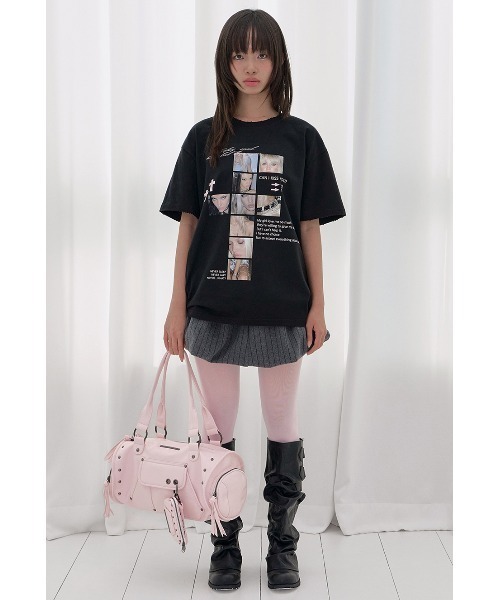 FANCY CLUB(ファンシークラブ)の「A'GEM/9 × .kom 『FANCY CLUB/ファンシークラブ』 DAMAGE FEARLESS TEE/ダメージフィアレスTシャツ(Tシャツ/カットソー・レディース・ブラック/チャコールグレー/ホワイト・FREE)」の7枚目の写真
