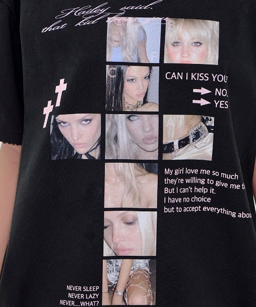 FANCY CLUB(ファンシークラブ)の「A'GEM/9 × .kom 『FANCY CLUB/ファンシークラブ』 DAMAGE FEARLESS TEE/ダメージフィアレスTシャツ(Tシャツ/カットソー・レディース・ブラック/チャコールグレー/ホワイト・FREE)」の6枚目の写真