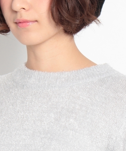 THE EMPORIUM（ジエンポリアム）の「フェザーヤーンニットプルオーバー（ニット/セーター・レディース・ピンク/ホワイト/グリーン/グレー・40/38）」の6枚目の写真