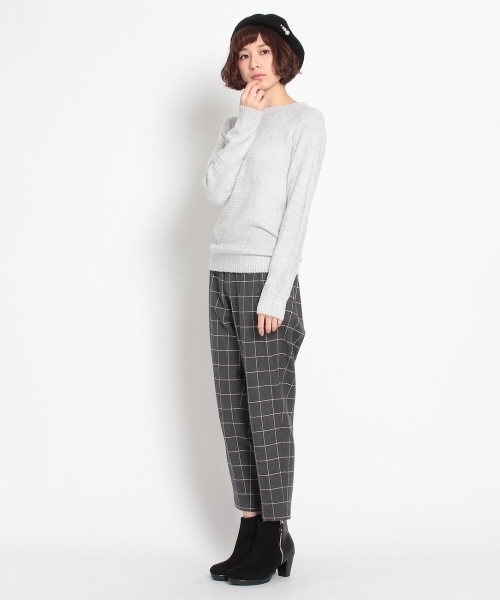 THE EMPORIUM（ジエンポリアム）の「フェザーヤーンニットプルオーバー（ニット/セーター・レディース・ピンク/ホワイト/グリーン/グレー・40/38）」の9枚目の写真