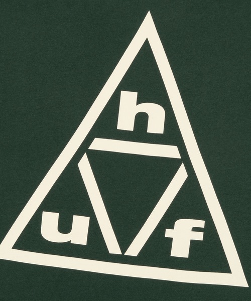 HUF(ハフ)の「TRIPLE TRIANGLE TEE(Tシャツ/カットソー・メンズ・ブラック/ダークグリーン/ホワイト/パープル系その他・S/M/L/XL/XXL)」の8枚目の写真