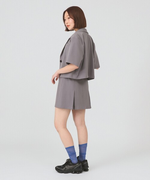 Ray BEAMS(レイビームス)の「【7/31再値下げ】ボックス タック ミニ スカート(スカート・レディース・ブラック/ライトグレー・1/0)」の7枚目の写真