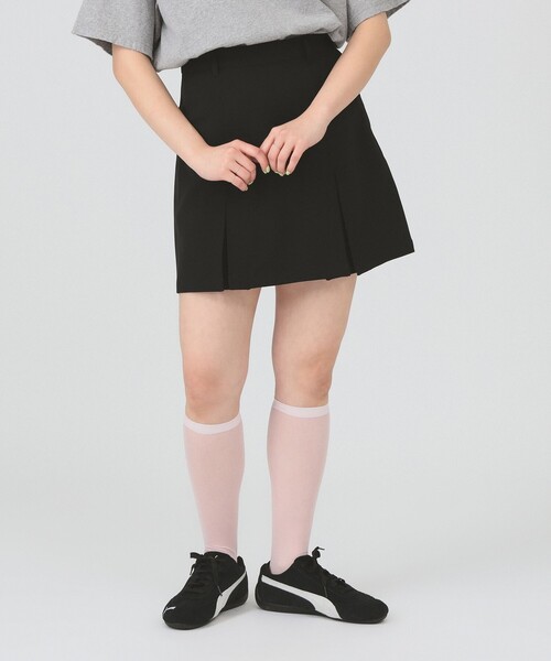 Ray BEAMS(レイビームス)の「【7/31再値下げ】ボックス タック ミニ スカート(スカート・レディース・ブラック/ライトグレー・1/0)」の12枚目の写真