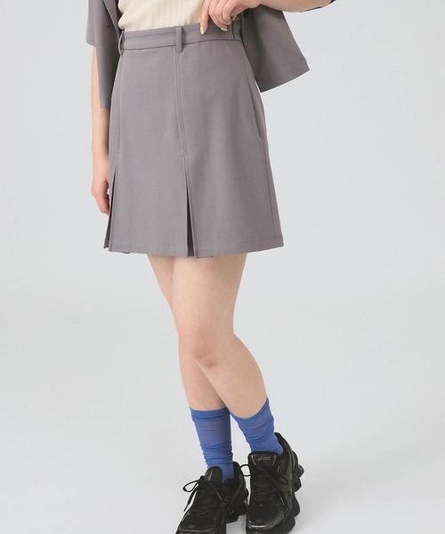 Ray BEAMS(レイビームス)の「【7/31再値下げ】ボックス タック ミニ スカート(スカート・レディース・ブラック/ライトグレー・1/0)」の2枚目の写真