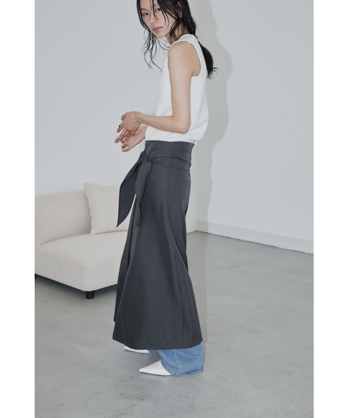 DRWCYS（ドロシーズ）の「ラップタイナロースカート（スカート・レディース・アイボリー/チャコールグレー・FREE）」の18枚目の写真